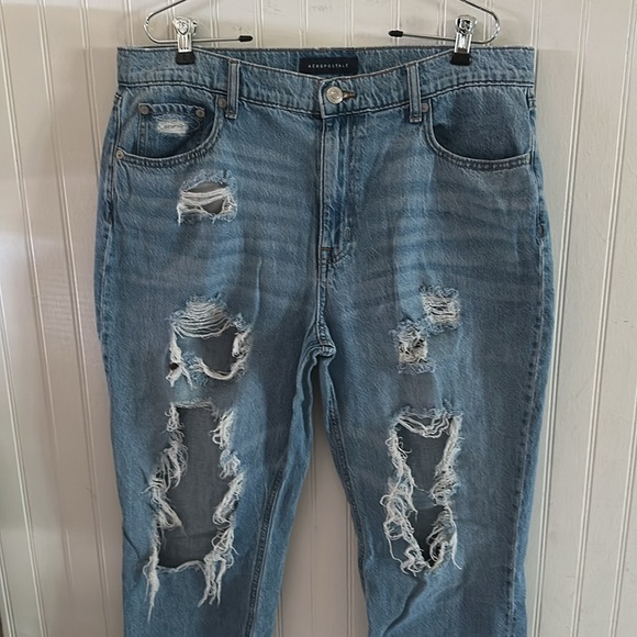 Aeropostale Distressed Mom Jeans sz 16 - Picture 4 of 12